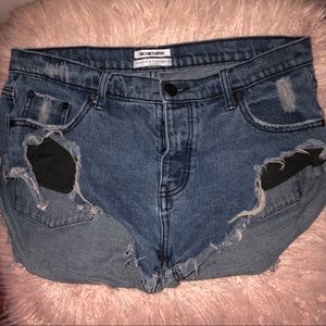 Dark Blue/Black Bandits ONETEASPOON shorts